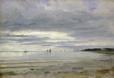 La playa en Blankenese, 8 de octubre de 1842 de Jacob Gensler